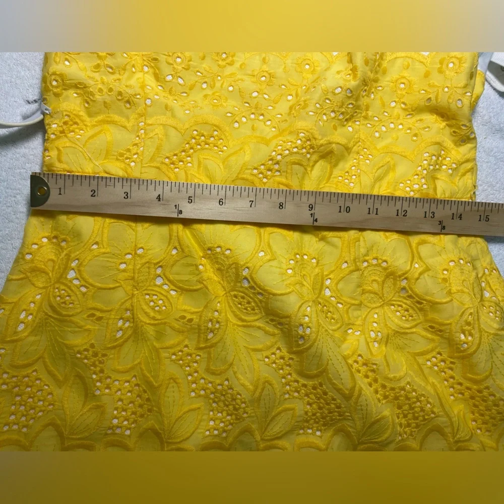 ANTONIO MELANI Yellow‎ Sheath Lace Mini Dress - Picture 7 of 11